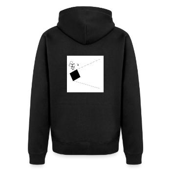 Blind - Unisex Premium Bio Zip Hoodie - Schwarz - Hinten - Nico (187cm)