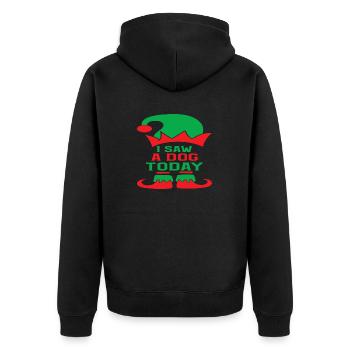 I saw a Dog today - Unisex Premium Organic Zip Hoodie - black - Back - Nico (187cm)