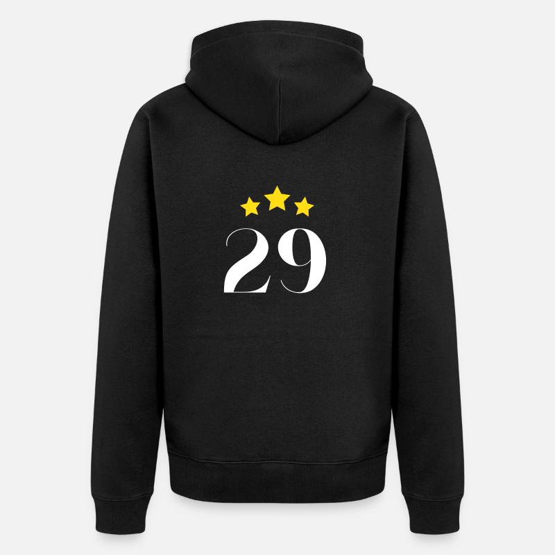 29e anniversaire étoilé - Veste à capuche bio Premium Unisexe - noir
