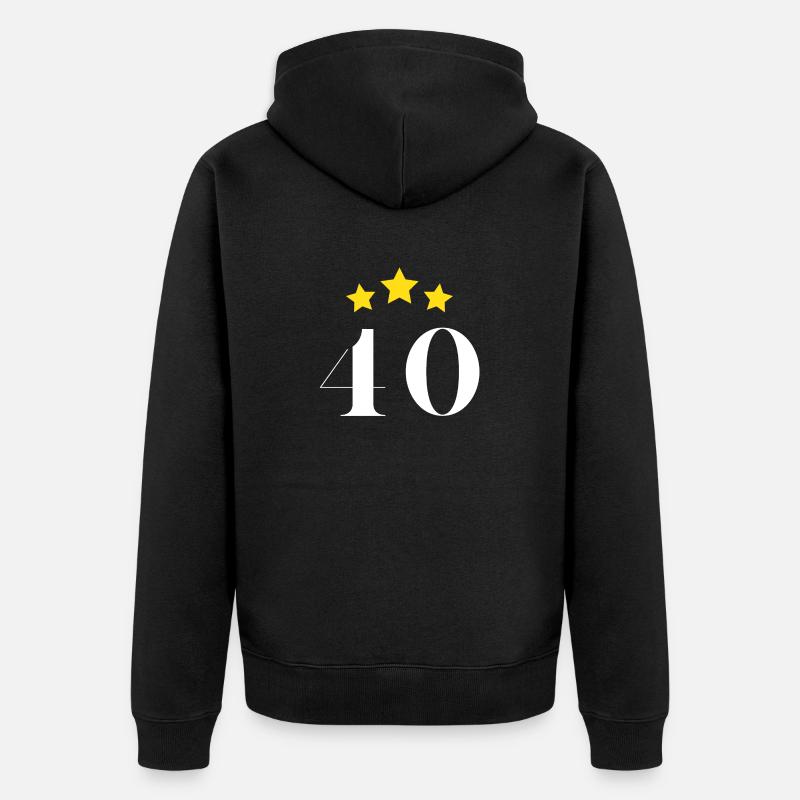 40e anniversaire - Veste à capuche bio Premium Unisexe - noir