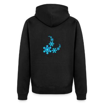 Spirale de flocons de neige - Veste à capuche bio Premium Unisexe - noir - Dos - Nico (187cm)