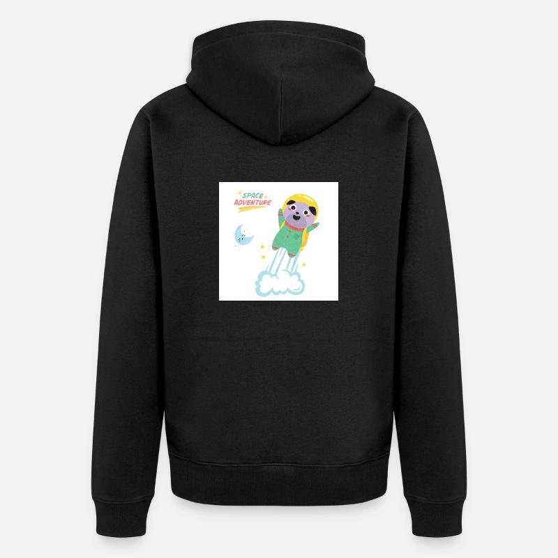 Chiot de l’espace. - Veste à capuche bio Premium Unisexe - noir