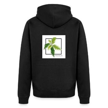 TROPICAL - Veste à capuche bio Premium Unisexe - noir - Dos - Nico (187cm)