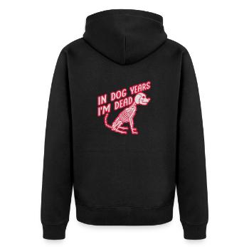 dans les années de chien Mort - Veste à capuche bio Premium Unisexe - noir - Dos - Nico (187cm)