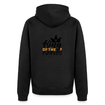 King of the Pumpkins - Unisex Premium Organic Zip Hoodie - black - Back - Nico (187cm)