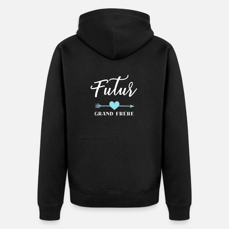 Futur grand frère - Veste à capuche bio Premium Unisexe - noir