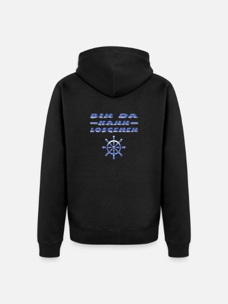 Segeln - Unisex Premium Bio Zip Hoodie - Schwarz