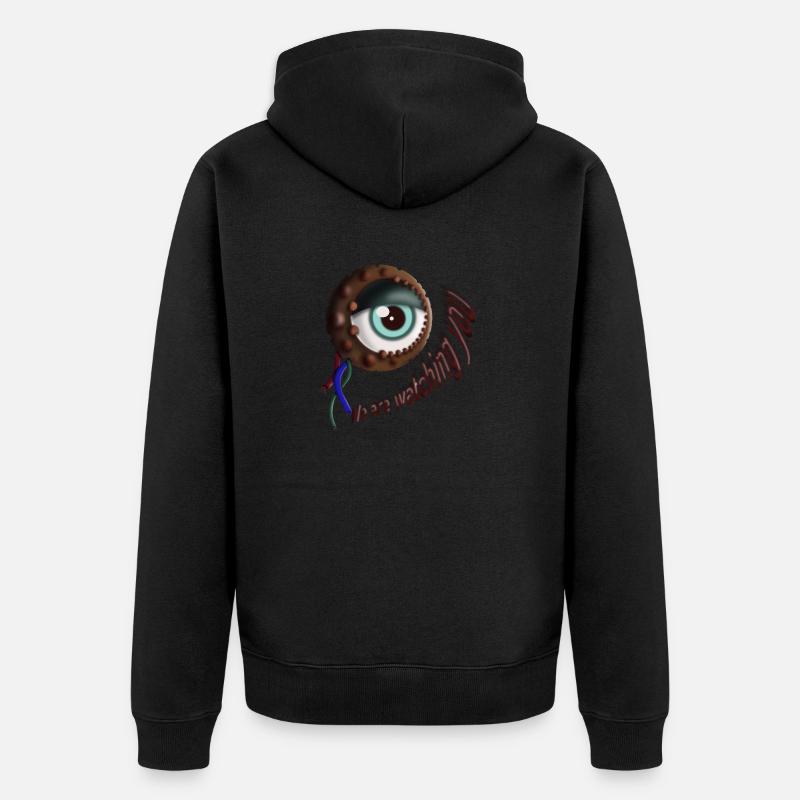Oeil mécanique - Surveillance - Veste à capuche bio Premium Unisexe - noir