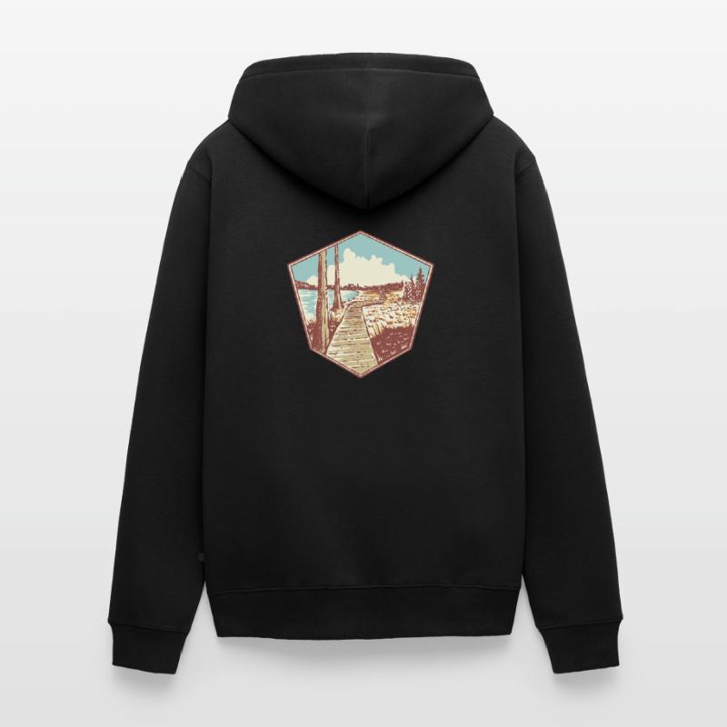 Oderteich Harz Souvenir Unisex Premium Bio Zip Hoodie