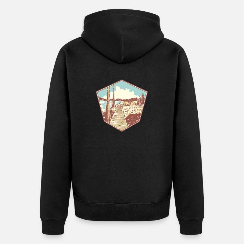 Oderteich Harz Souvenir - Veste à capuche bio Premium Unisexe - noir