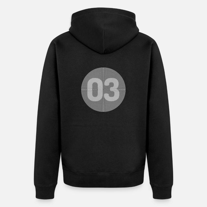 03 - Veste à capuche bio Premium Unisexe - noir