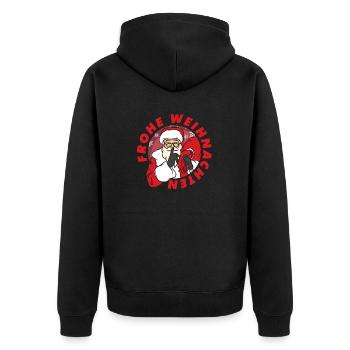 Christmas St. Nicholas Merry Christmas Advent Xmas - Unisex Premium Organic Zip Hoodie - black - Back - Nico (187cm)