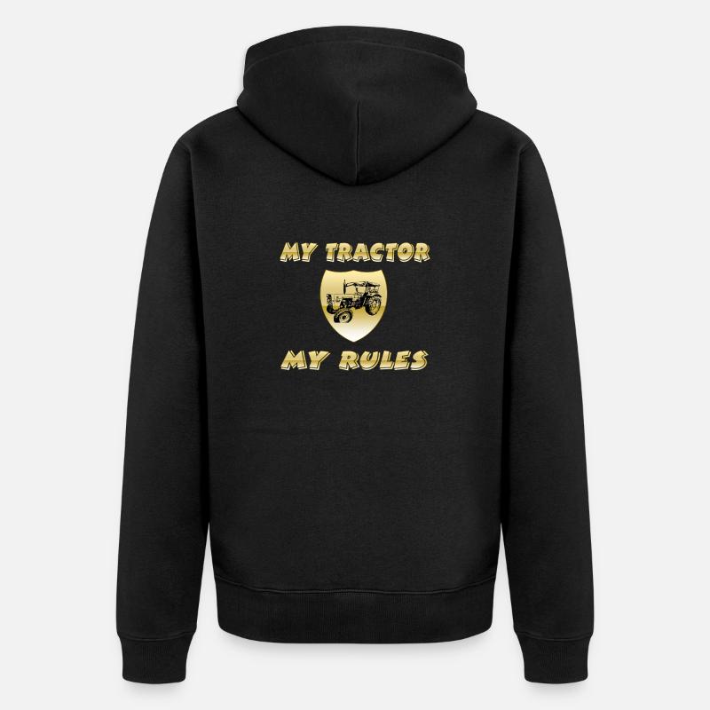 Traktor - Unisex Premium Bio Zip Hoodie - Schwarz