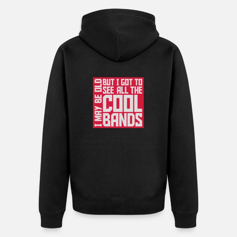 Je suis peut-être vieux - Veste à capuche bio Premium Unisexe - noir