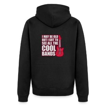 Je suis peut-être vieux - Veste à capuche bio Premium Unisexe - noir - Dos - Nico (187cm)