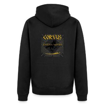Corvus Sticks & Wands - Unisex Premium Organic Zip Hoodie - black - Back - Nico (187cm)