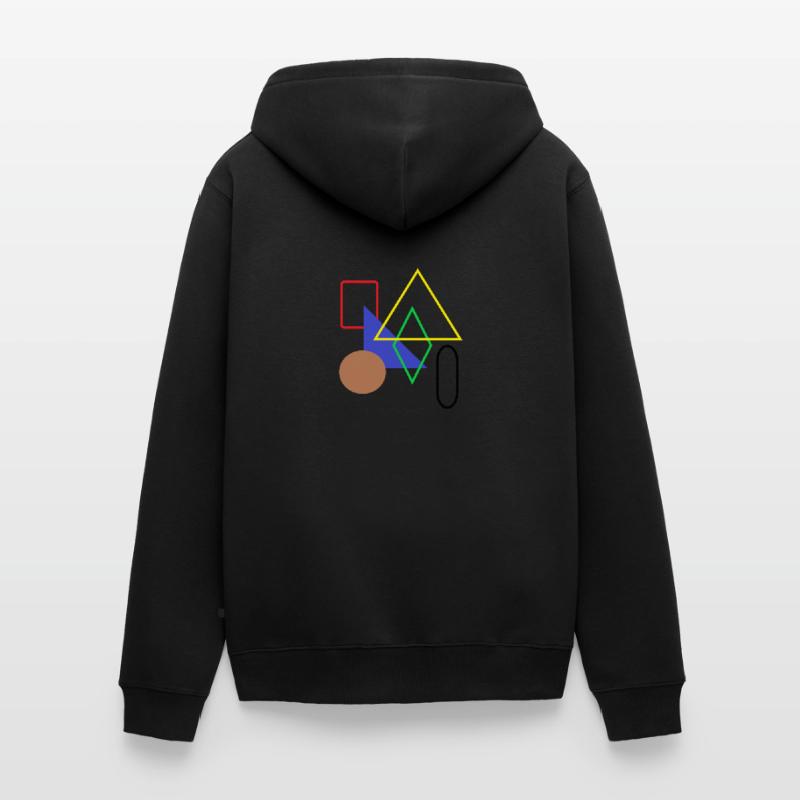 Basic Shapes Geometry Geometric Shapes Patterns Unisex Premium Organic Zip Hoodie