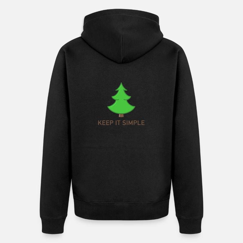 Weihnachtsbaum - Unisex Premium Bio Zip Hoodie - Schwarz