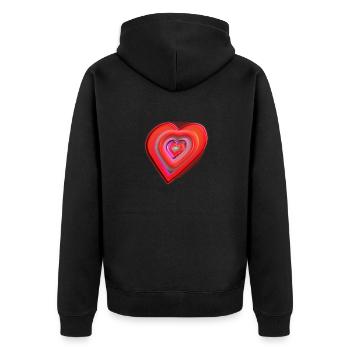The heart of the race - Unisex Premium Organic Zip Hoodie - black - Back - Nico (187cm)