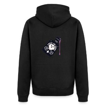 Purple mystery potion - Unisex Premium Organic Zip Hoodie - black - Back - Nico (187cm)