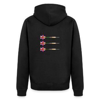 Fléchettes britanniques - Veste à capuche bio Premium Unisexe - noir - Dos - Nico (187cm)