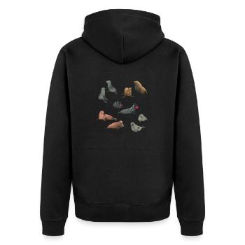 Friends of the Sea - Unisex Premium Organic Zip Hoodie - black - Back - Nico (187cm)