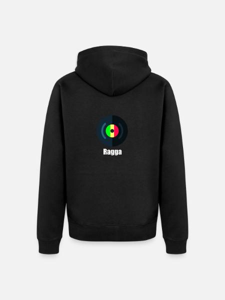 Ragga - Unisex Premium Bio Zip Hoodie - Schwarz