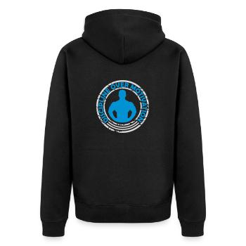 Citation de discipline sur la motivation - Veste à capuche bio Premium Unisexe - noir - Dos - Nico (187cm)