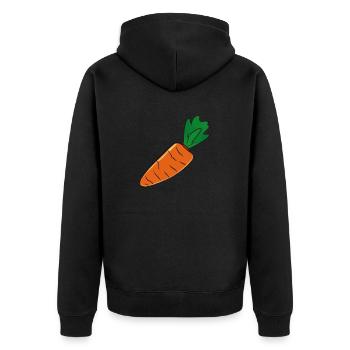Carrot Carrot Vegetable Health Vegan Gift - Unisex Premium Organic Zip Hoodie - black - Back - Nico (187cm)