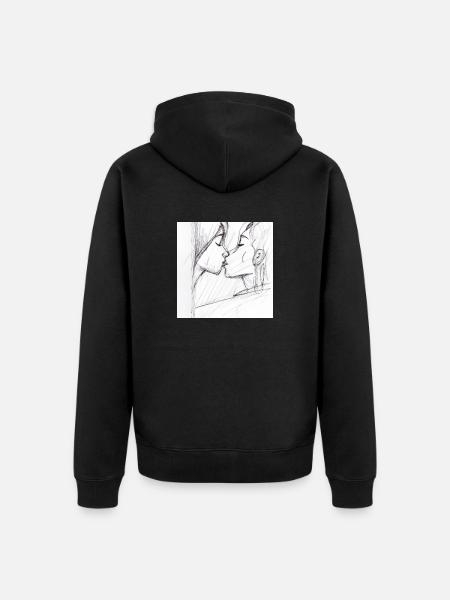 LGBT Queer Kuss 🌈🌈 - Unisex Premium Bio Zip Hoodie - Schwarz