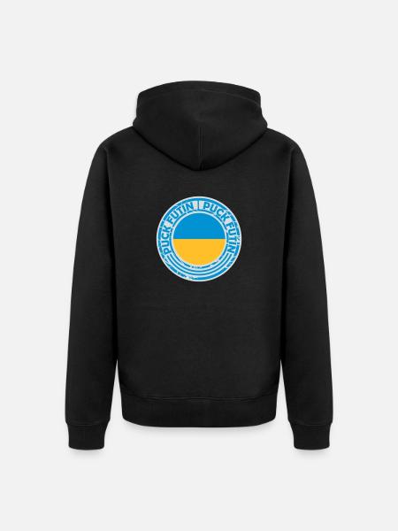Conception du logo Puck Futin - Veste à capuche bio Premium Unisexe - noir