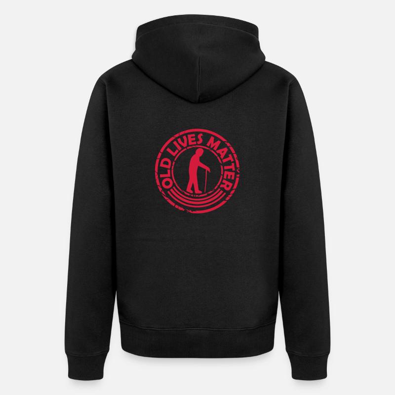 Citation Old Lives Matter - Veste à capuche bio Premium Unisexe - noir