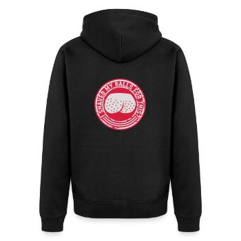 Je me suis rasé les couilles - Veste à capuche bio Premium Unisexe - noir - Dos - Nico (187cm)
