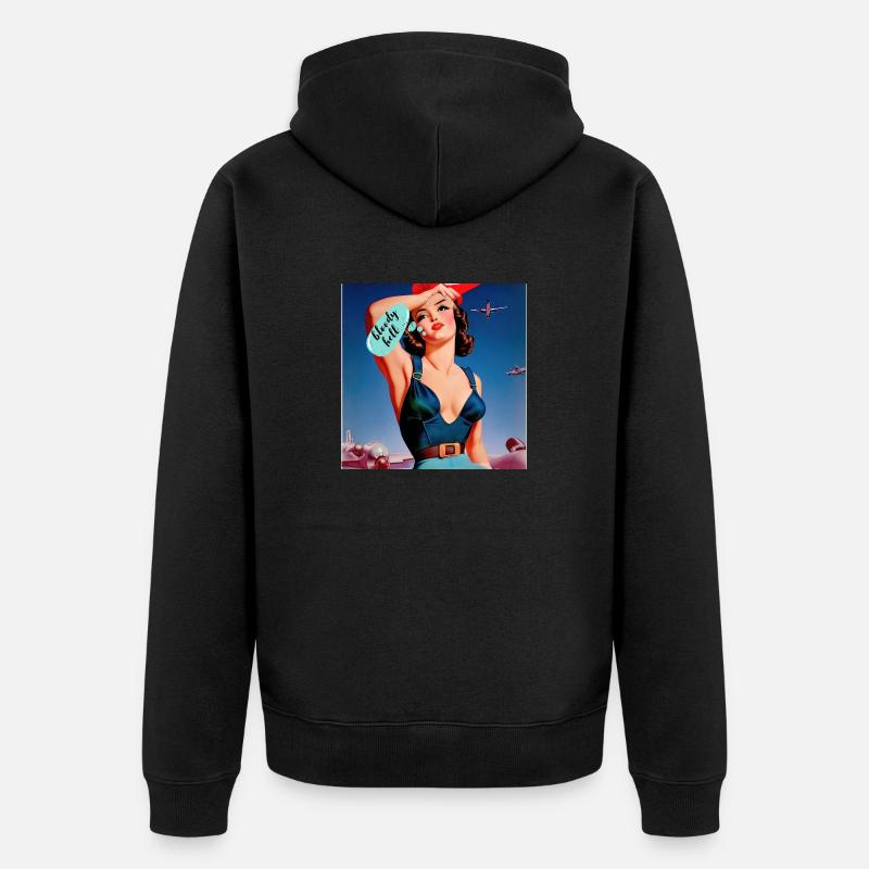Bloody Hell ... Comic Design - Unisex Premium Bio Zip Hoodie - Schwarz