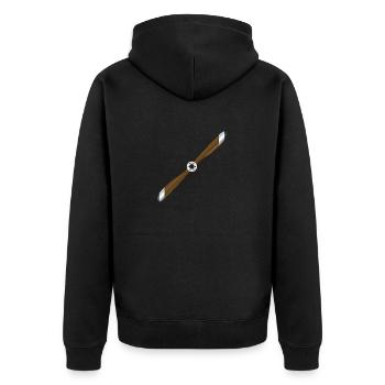 Hélice d’avion - Veste à capuche bio Premium Unisexe - noir - Dos - Nico (187cm)