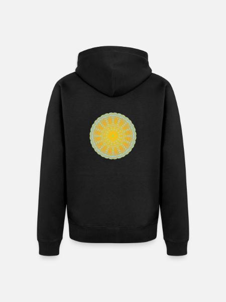 Mandala Sky Light - Unisex Premium Organic Zip Hoodie - black