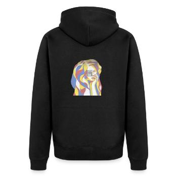 Mrs. Abstrakt - Unisex Premium Organic Zip Hoodie - black - Back - Nico (187cm)