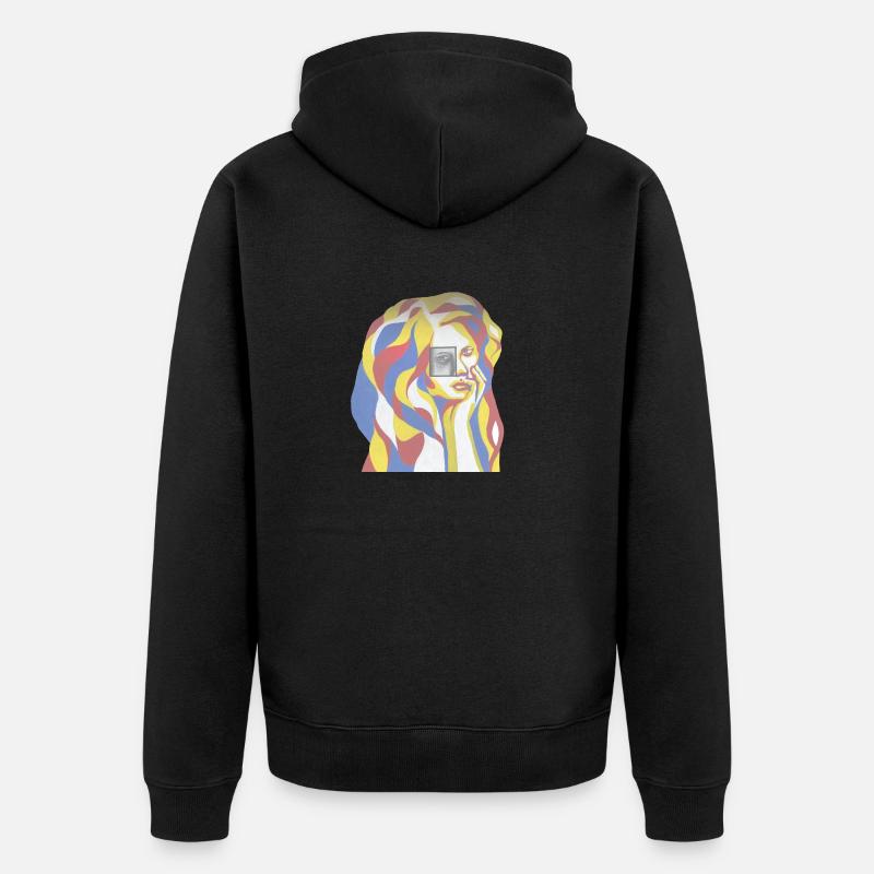 Mme Abstrakt - Veste à capuche bio Premium Unisexe - noir
