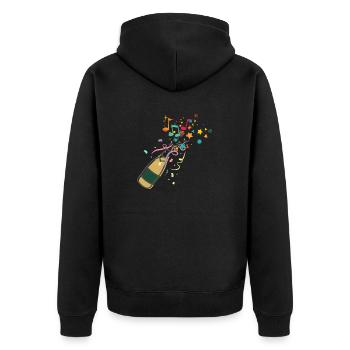 Bouteille ,musical éclat festif - Veste à capuche bio Premium Unisexe - noir - Dos - Nico (187cm)