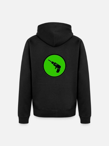 Drill - Unisex Premium Organic Zip Hoodie - black