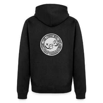 I came saw forget - Unisex Premium Bio Zip Hoodie - Schwarz - Hinten - Nico (187cm)
