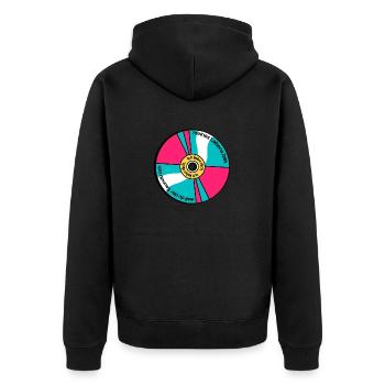 Du bist der Soundtrack meines lebens - Unisex Premium Bio Zip Hoodie - Schwarz - Hinten - Nico (187cm)