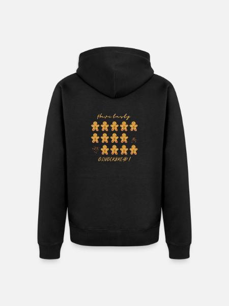 Tasty gingerbread - Unisex Premium Organic Zip Hoodie - black