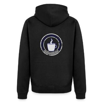 ne me parle pas - Veste à capuche bio Premium Unisexe - noir - Dos - Nico (187cm)