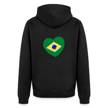 Le coeur brésilien - Veste à capuche bio Premium Unisexe - noir - Dos - Nico (187cm)