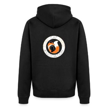 FOXY CAT LAND rond HD - Veste à capuche bio Premium Unisexe - noir - Dos - Nico (187cm)