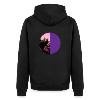 T-Shirt Urlaub Strand Palmen Ferien Sommer Sonne - Unisex Premium Bio Zip Hoodie - Schwarz - Hinten - Nico (187cm)