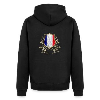 Frankreich Französisch Paris Frankreich Europa Eiffelturm - Unisex Premium Bio Zip Hoodie - Schwarz - Hinten - Nico (187cm)