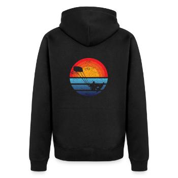 Windsurfer Kitesurfer Windsurfer Surfing Cadeau - Veste à capuche bio Premium Unisexe - noir - Dos - Nico (187cm)