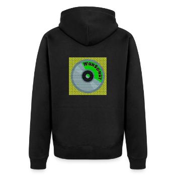 WerSonst - Fashion and Accessoires - Unisex Premium Bio Zip Hoodie - Schwarz - Hinten - Nico (187cm)
